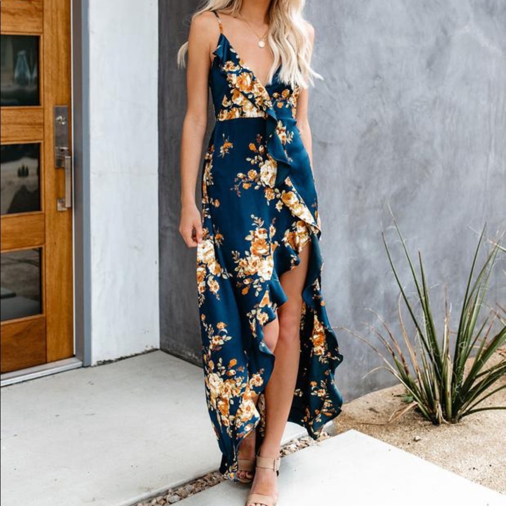 Vici Capriccio Floral Ruffle Maxi Dress - NWOT